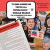 Funny political quote in a quote bubble, showing the corresponding puzzle illustration