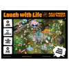 Halloween joke puzzle packaging with cartoon characters and text 'Laugh with Life'.
