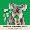 Koala puzzle  showing koala trivia on the back of each piece and 5 custom shapes
