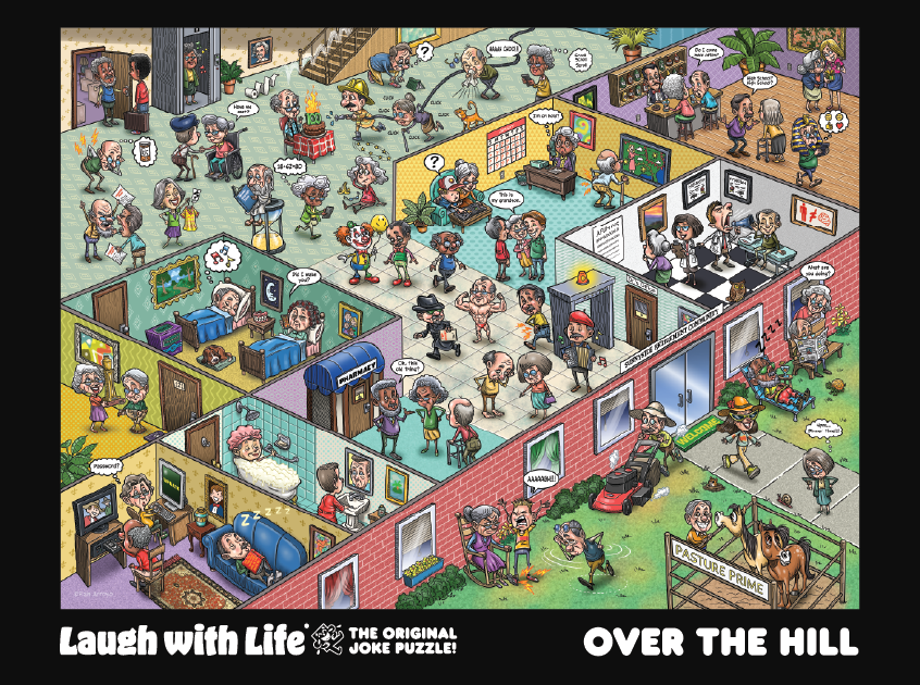 Reference picture for Livuzzle's Over the Hill Joke Puzzle (1,000 piece jigsaw puzzle)