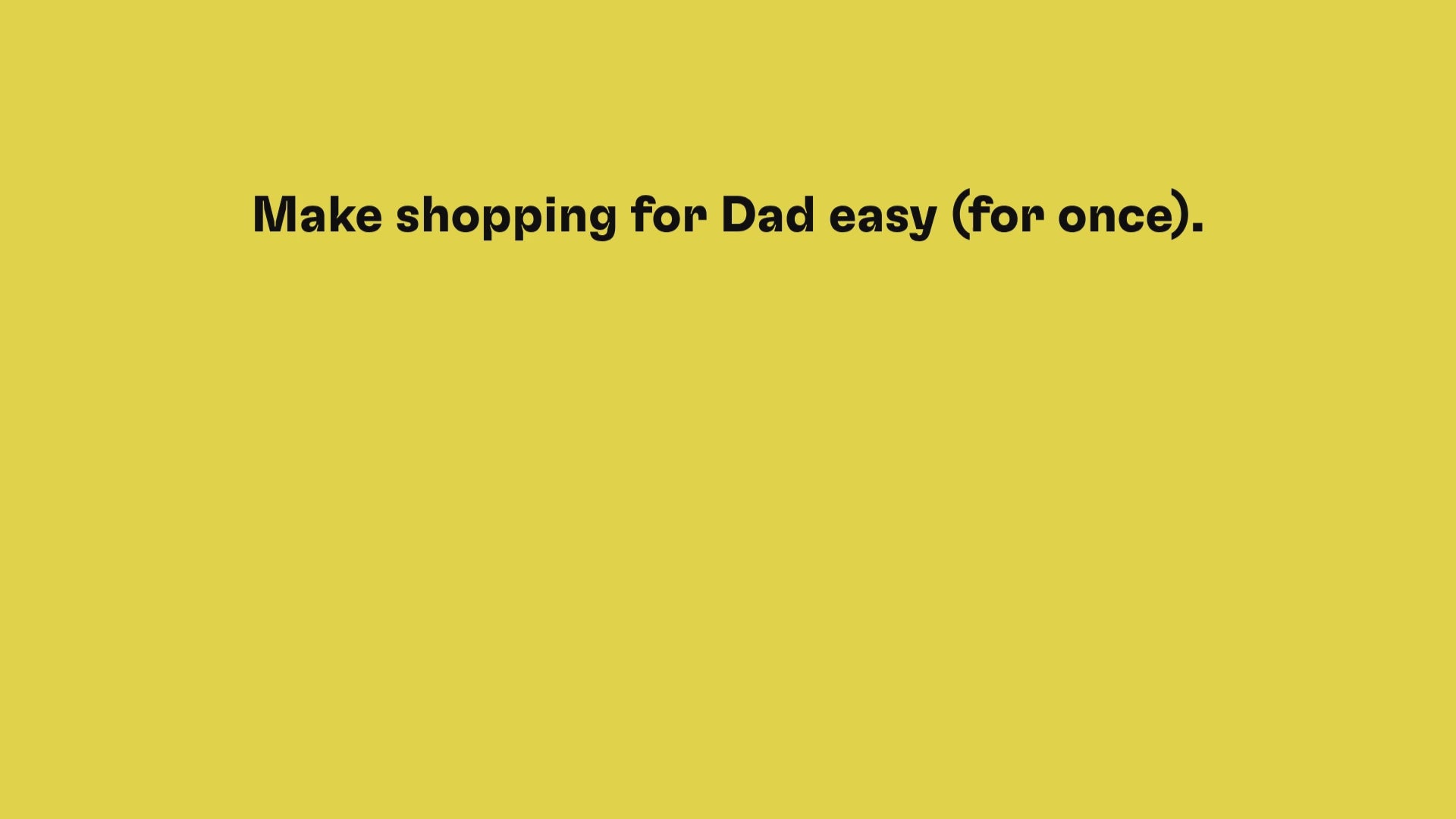Dad Joke Puzzle video ad about finally making shopping for dad easy.